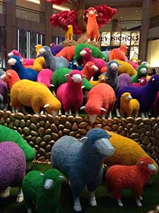 Lunar New Year decorations in the lobby of the Landmark, Central, 15 February 2015